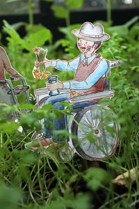 Mini-Senior in der Gartentherapie für Demenzkranke